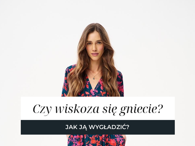 Trzy stylizacje z wiskozy na jasnym tle, brązowa długa sukienka z satyny, sukienka midi w kwiaty i brązowa spódnica midi ze skórzaną kurtką.