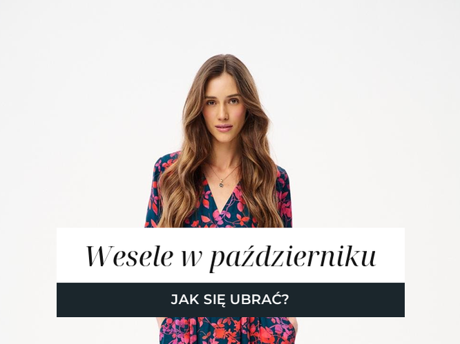Trzy sukienki na jesienne wesele: niebieska długa z wiązaniem, granatowa midi w kwiaty i sukienka w bordowo różową kratę.
