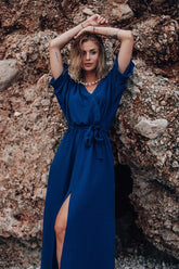 Długa sukienka z wiązaniem Evening Glow