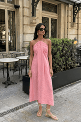 Sukienka lniana Warm Blush