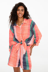 Koszula lniana Tropical Sunset