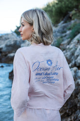 Lniana koszula wiązana Ocean Air