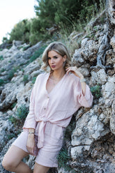 Szorty lniane Ocean Air