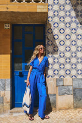 Kombinezon lniany Blue Margarita