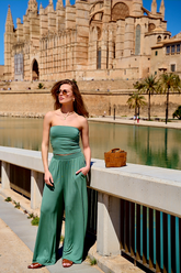 Szerokie spodnie Mint Breeze