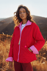 Kurtka dwustronna Poppy Strawberry Sorbet