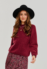 Sweter z półgolfem Burgundy Bliss