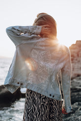 kurtka denim z nadrukiem naoko