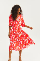 Sukienka midi Watercolor Roses