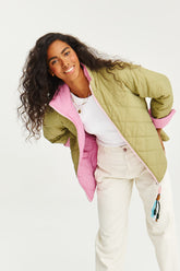 Kurtka dwustronna Poppy Pistachio Kiss