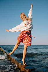 Szorty lniane Berry Drop