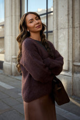 Sweter moherowy Brown Mirage