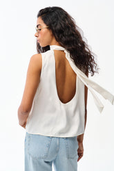 Bluzka z wiązaniem Mystic Blush