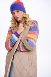 Długa kamizelka dwustronna Toffee Maze