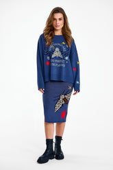 Spódnica dzianinowa Mystic Wing