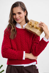 Wełniany sweter Cranberry Wine