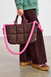 Pikowana torba dwustronna Rose Latte