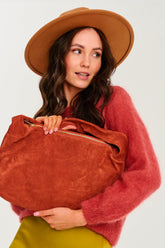 Torebka zamszowa Maroon