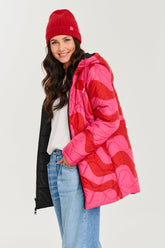 Ocieplana kurtka zimowa dwustronna Ruby Wave