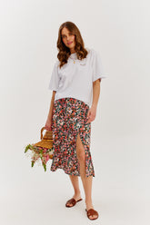 Spódnica midi z rozcięciem Petalicious