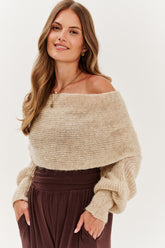 Narzutka swetrowa multiway Almond Milk