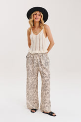 Szerokie spodnie lniane Boho Muse