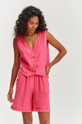 Szorty lniane Pink Sands