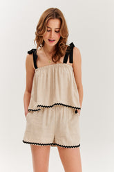 Szorty z lnem Soft Lines