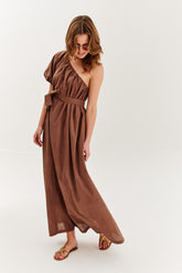 Sukienka na jedno ramię Choco Mousse