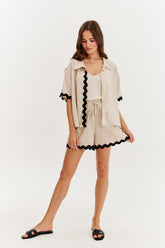 Koszula z lnem Sandy Toes