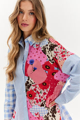 Koszula z łączonych tkanin Lovely Fields