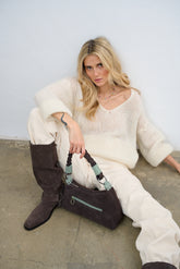 Torebka zamszowa Mint Chocolate