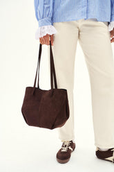 Torebka skórzana typu shopper Chocolate Glow