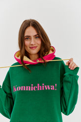 Bluza z kapturem Konnichiwa