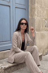 Marynarka z lnem Cold Champagne