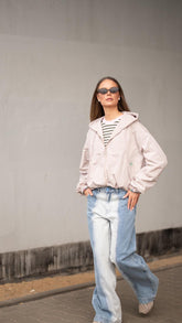 Szerokie spodnie jeansowe Secret Shine