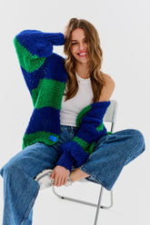 naoko sweter kardigan oversize w paski