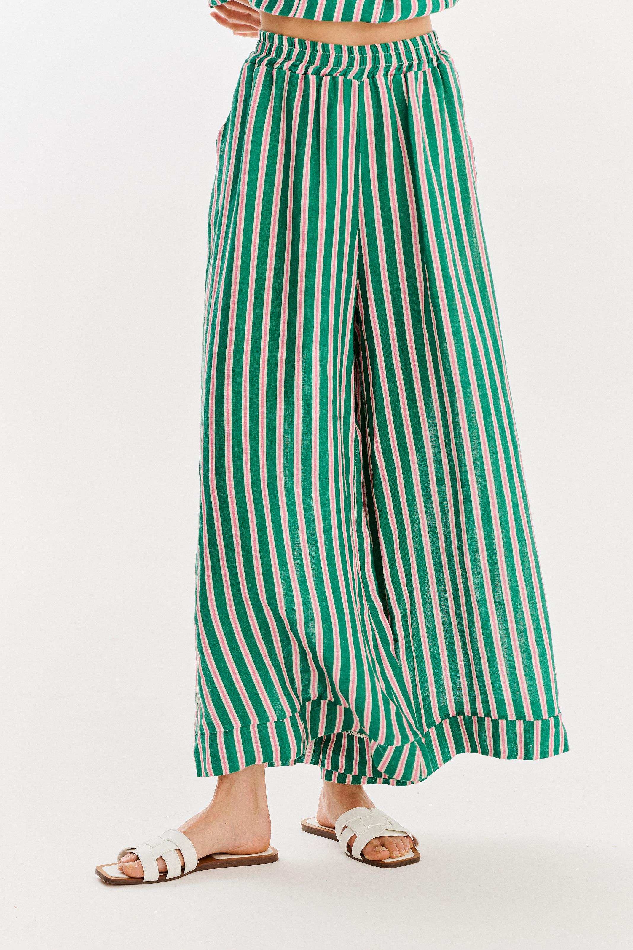 szerokie spodnie lniane naoko