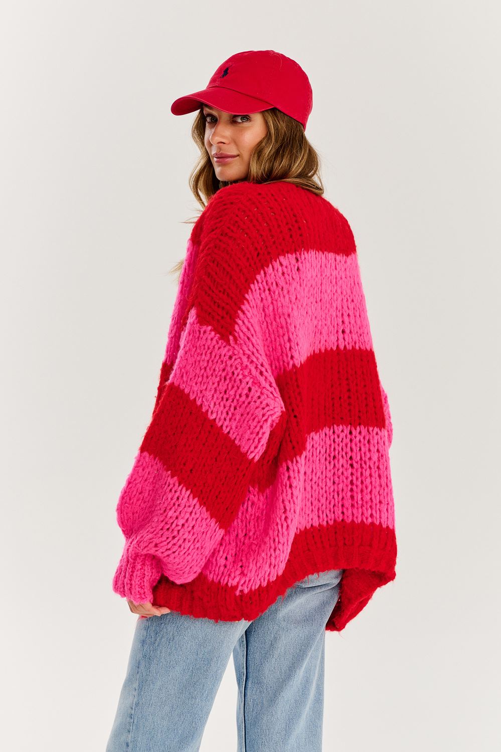 naoko sweter z dzianiny w paski