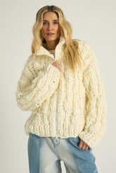 Kardigan z wełną Frosted Cloud