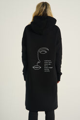 Longline Hoodie Hold Fast To Dreams