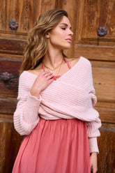 Narzutka swetrowa multiway Icy Raspberry