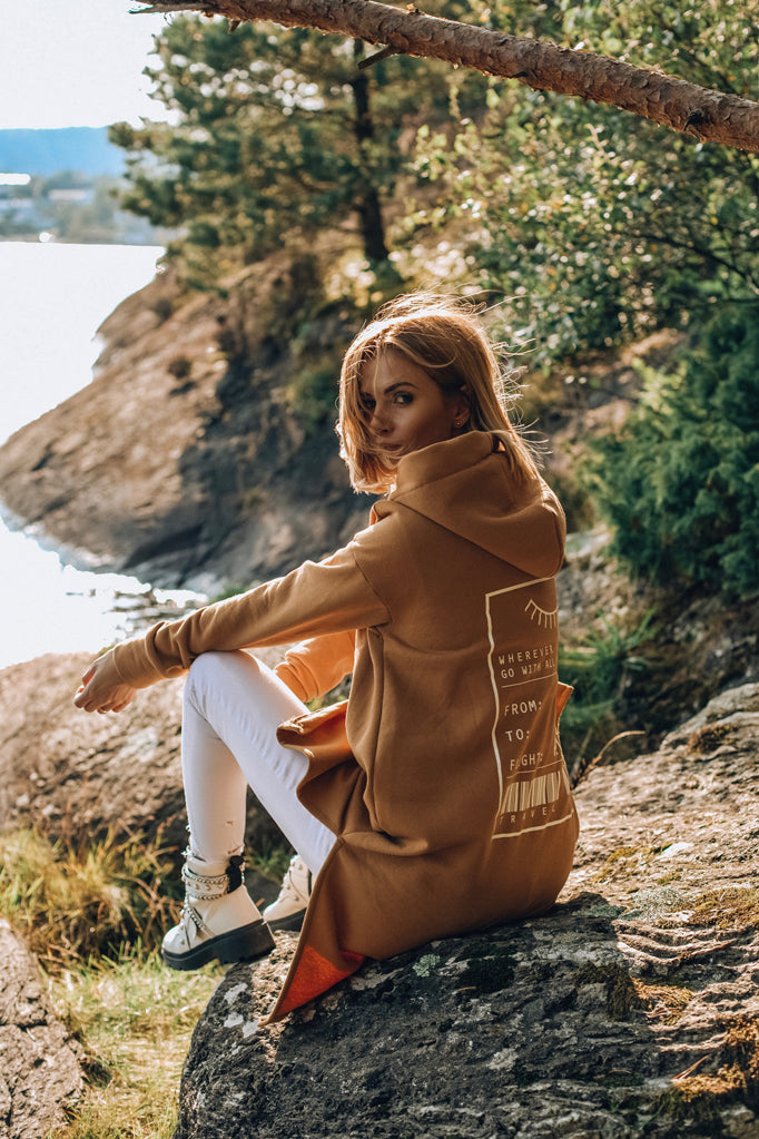 długa bluza z kapturem one way ticket (4)