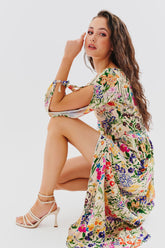 sukienka maxi z pękniętym rękawem naoko