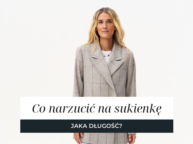 Marynarka z wełny w delikatną kratę jako okrycie na jesienne dni, ujęcia studyjne