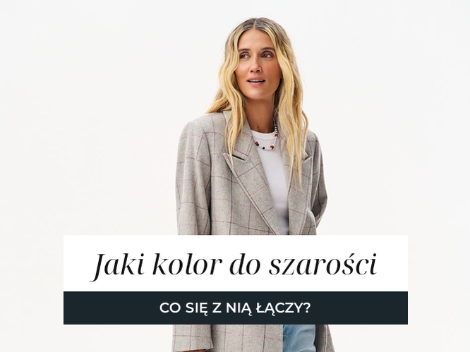 Szara marynarka z wełny w delikatną kratę, trzy ujęcia studyjne