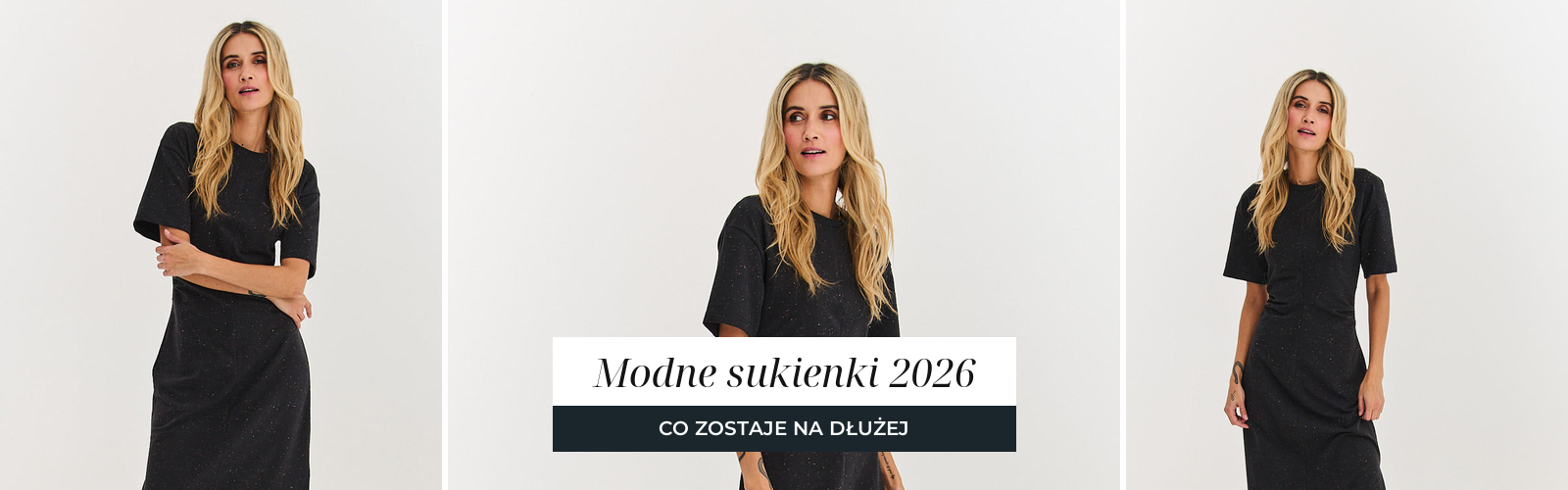 Sukienki midi i dzianinowe w spokojnych kolorach na sezon jesienny
