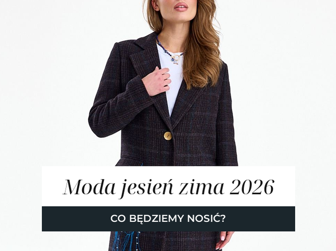 Klasyczny płaszcz z wełny w kratę, stylizacja na jesień i zimę