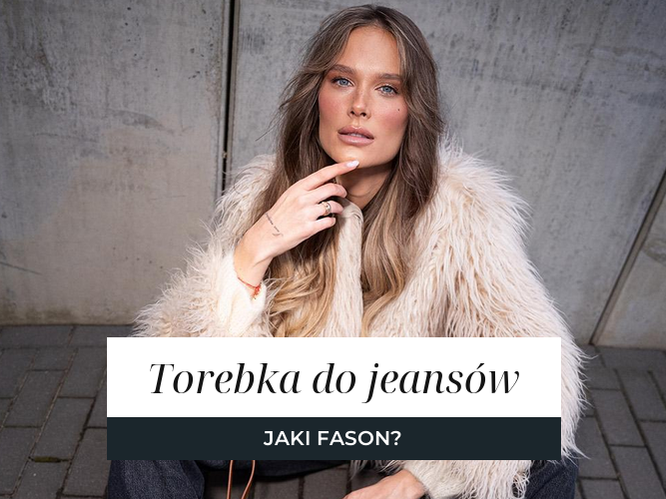 Skórzana torebka zestawiona z jeansami