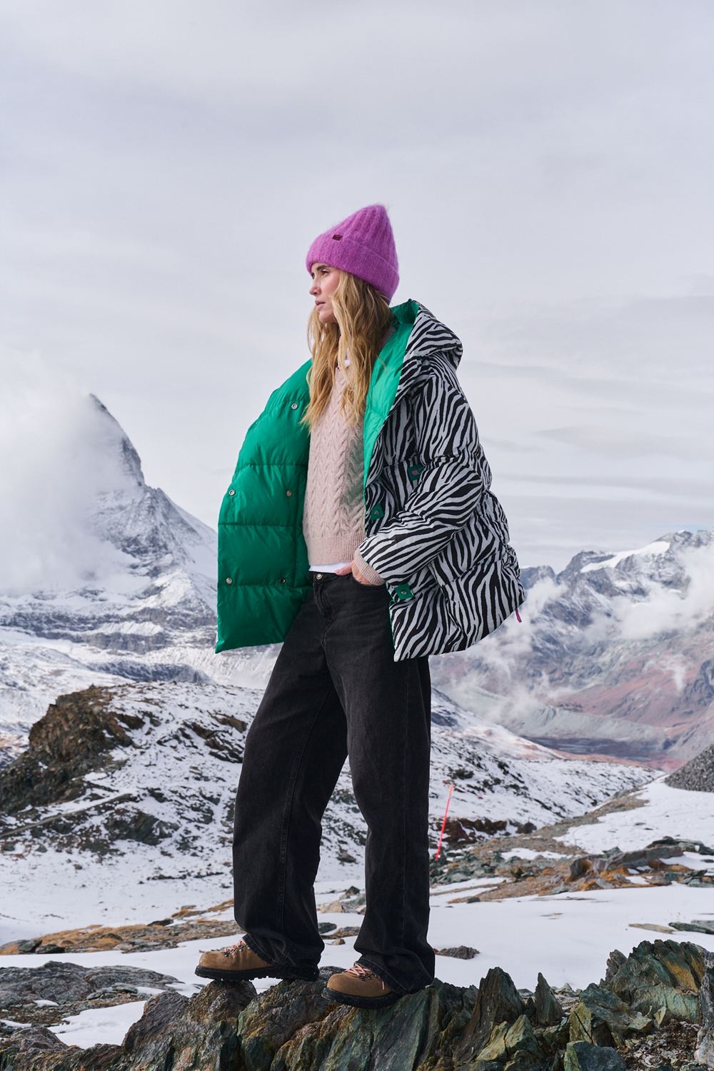 Dwustronna kurtka zimowa Alaska Zeebra